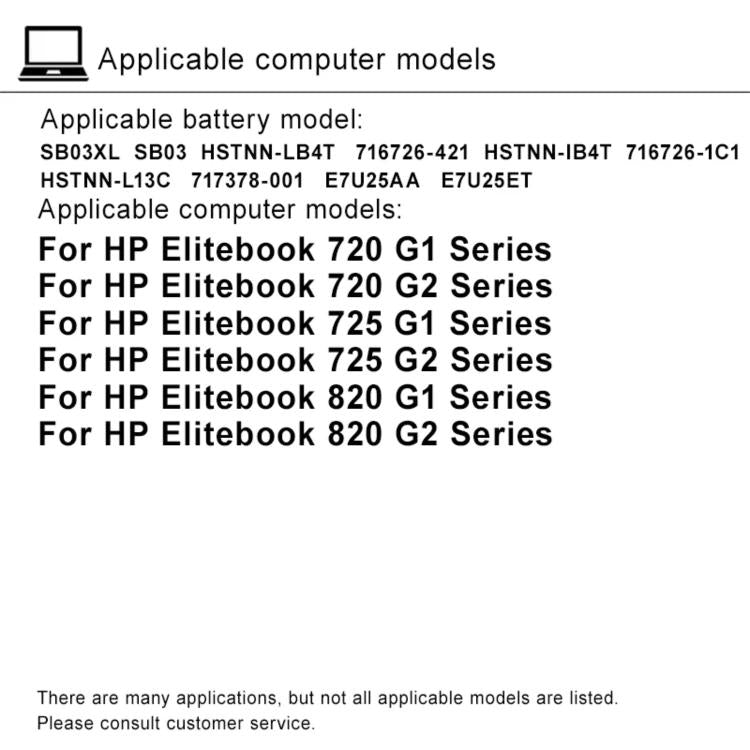 Batteria di ricambio da 4000 mAh per laptop HP OMEN 6 Pro Plus, SB03XL