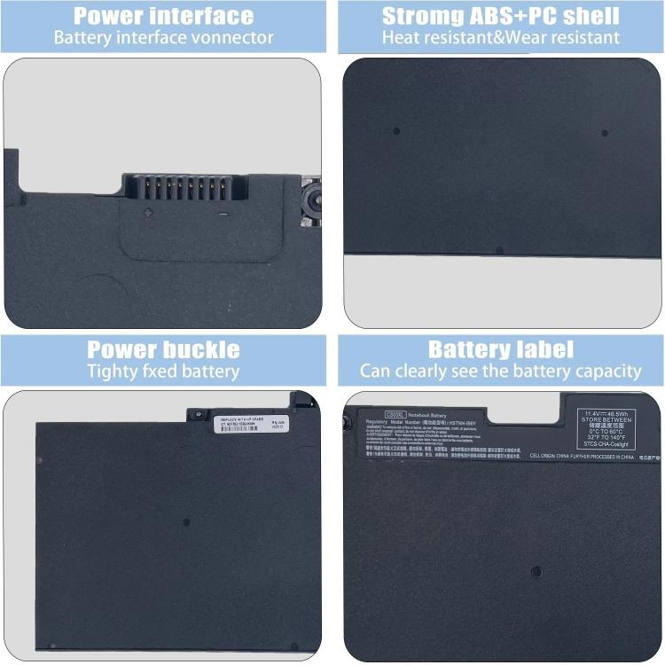 Batteria di ricambio da 3900 mAh per laptop HP EliteBook 840G3 848G3 840G4, CS03XL