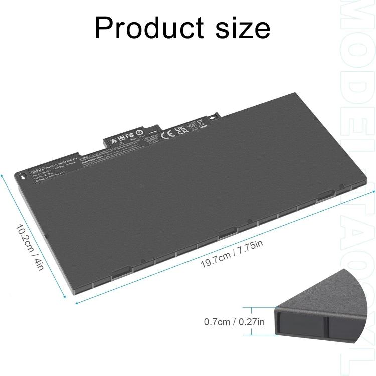 Batteria di ricambio da 3900 mAh per laptop HP EliteBook 840G3 848G3 840G4, CS03XL
