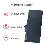 Batteria di ricambio da 3900 mAh per laptop HP EliteBook 840G3 848G3 840G4, CS03XL