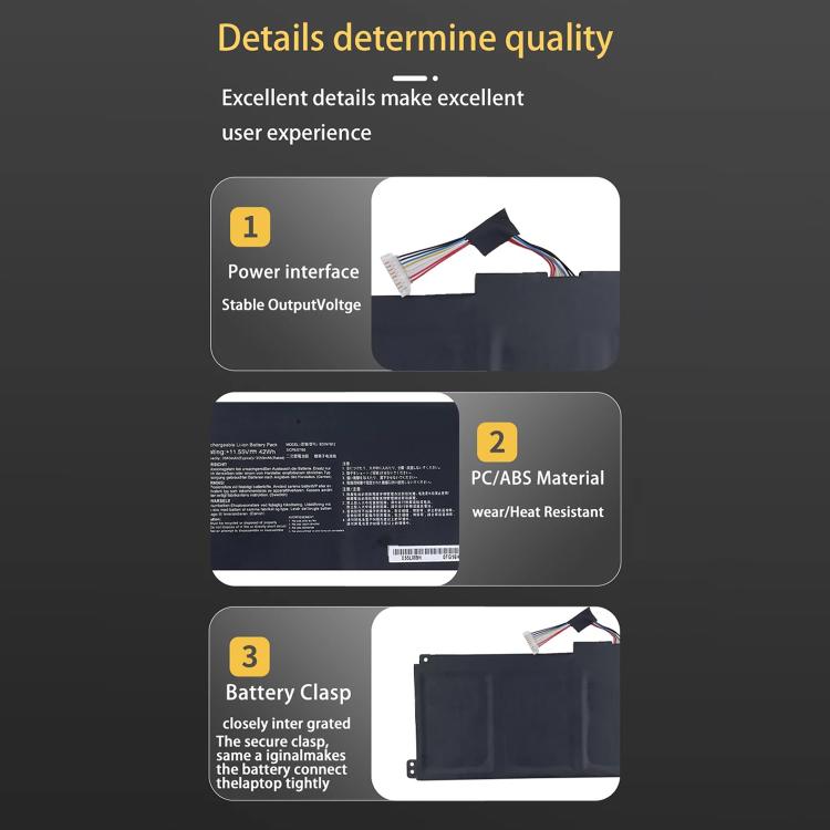 Batteria di ricambio da 3600 mAh per laptop ASUS E410M E410MA E510M, B31N1912