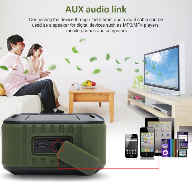 W-KING S7 Mini altoparlante wireless impermeabile con altoparlante per bici Bluetooth TF/FM/AUX/NFC, black, Orange, blue, Army Green