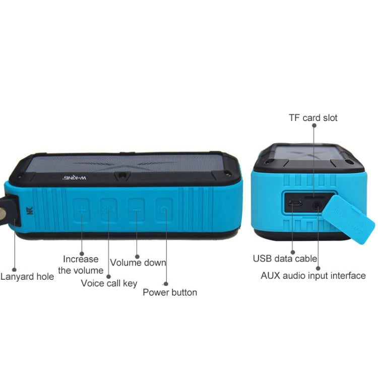 Altoparlanti W-KING S20 Altoparlante Bluetooth impermeabile IPX6 Altoparlante Bluetooth NFC portatile per esterni/doccia/Radio FM bicicletta