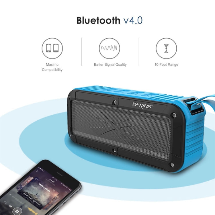 Altoparlanti W-KING S20 Altoparlante Bluetooth impermeabile IPX6 Altoparlante Bluetooth NFC portatile per esterni/doccia/Radio FM bicicletta