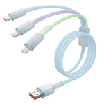 Cavo di ricarica rapida ENKAY da 120 W USB a doppia porta Type-C e 8 pin in nylon intrecciato, lunghezza: 1,2 m, ENK-CB185