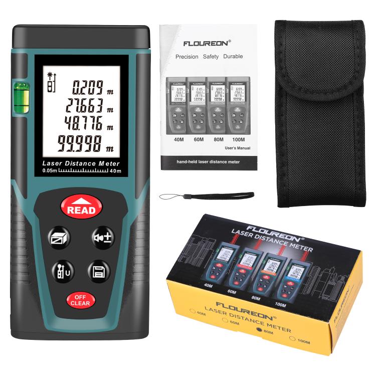 RZG40 Misuratore di distanza laser portatile da 40 m, strumento di misurazione laser palmare, RZG40