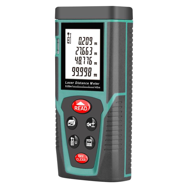 RZG40 Misuratore di distanza laser portatile da 40 m, strumento di misurazione laser palmare, RZG40