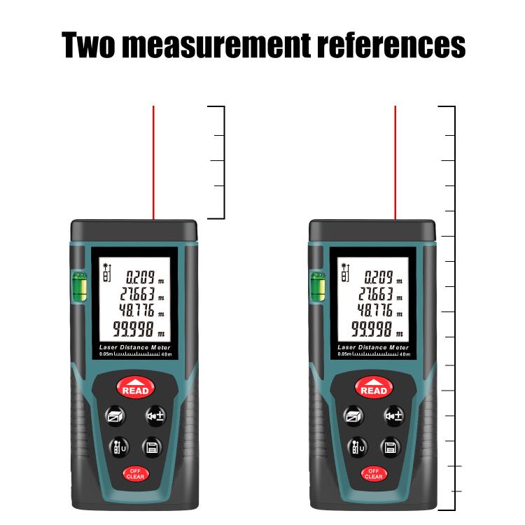 RZG40 Misuratore di distanza laser portatile da 40 m, strumento di misurazione laser palmare, RZG40