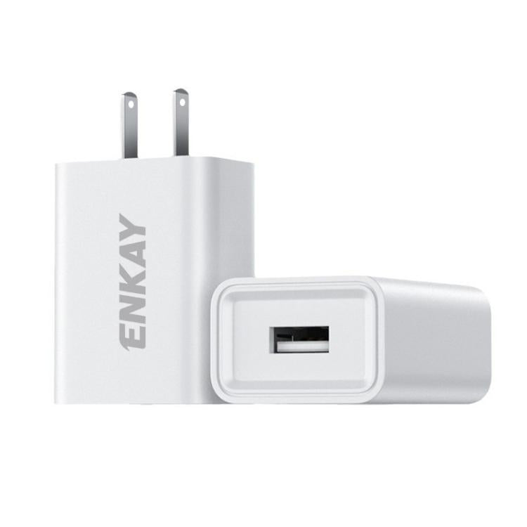 Caricabatterie da parete USB ENKAY da 10 W, adattatore di alimentazione 5 V 2 A, EU Plug, US Plug
