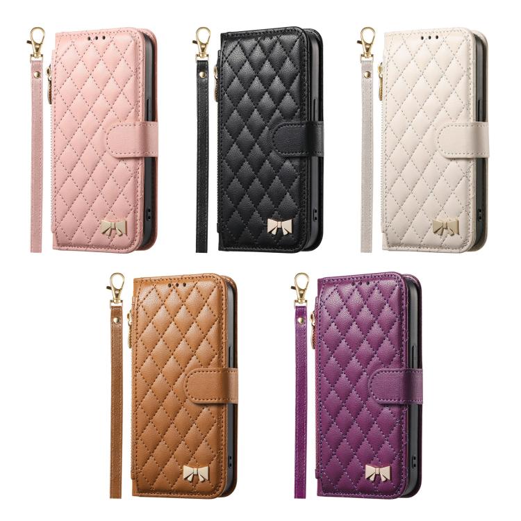 Portafoglio con cerniera a trama romboidale, fibbia in metallo, custodia per telefono in ecopelle con cinturino, For Samsung Galaxy A57 5G, For Samsung Galaxy A37 5G, For Samsung Galaxy A56 5G, For Samsung Galaxy A26 5G