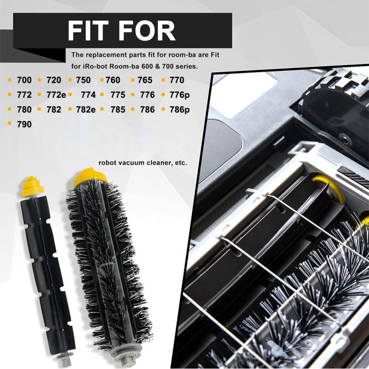 Spazzola principale di pulizia JUNSUNMAY per iRobot Roomba serie 700, 1pcs Main Clean Brush, 2pcs Main Clean Brush