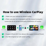 M25 Bluetooth 5.4 AI Box USB Dongle 2 in 1 per CarPlay / Android Auto Adattatore da cablato a wireless per auto, M25