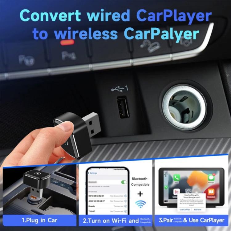 Adattatore USB Bluetooth WiFi Dual Band M26 5.8G / 2.4G 2 in 1 per CarPlay / Android Auto, M26