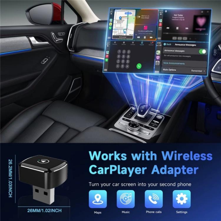 Adattatore USB Bluetooth WiFi Dual Band M26 5.8G / 2.4G 2 in 1 per CarPlay / Android Auto, M26