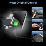 Adattatore per auto M28 da cablato a wireless 2 in 1 Type-C + USB Wireless CarPlay AI Box Android Auto, M28