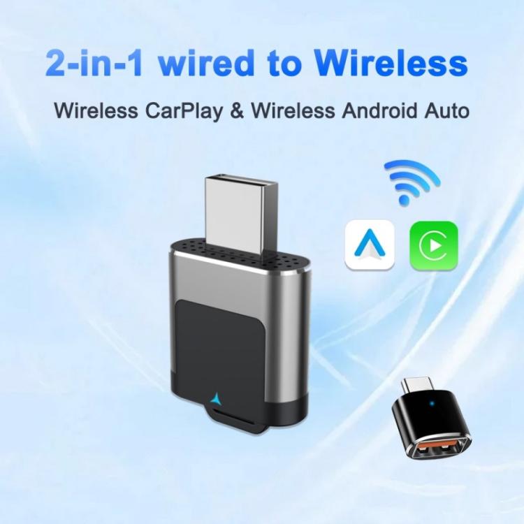 Adattatore per auto M29 Plug and Play Android Auto da cablato a wireless, box AI CarPlay wireless 2 in 1, M29