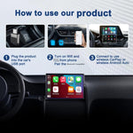 Adattatore per auto M29 Plug and Play Android Auto da cablato a wireless, box AI CarPlay wireless 2 in 1, M29