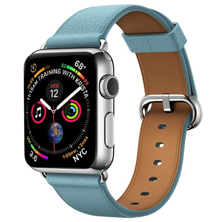 Cinturino in pelle con bottone per Apple Watch 38mm Series 3 2 1