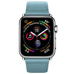 Cinturino in pelle con bottone per Apple Watch 38mm Series 3 2 1