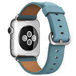 Cinturino in pelle con bottone per Apple Watch 38mm Series 3 2 1