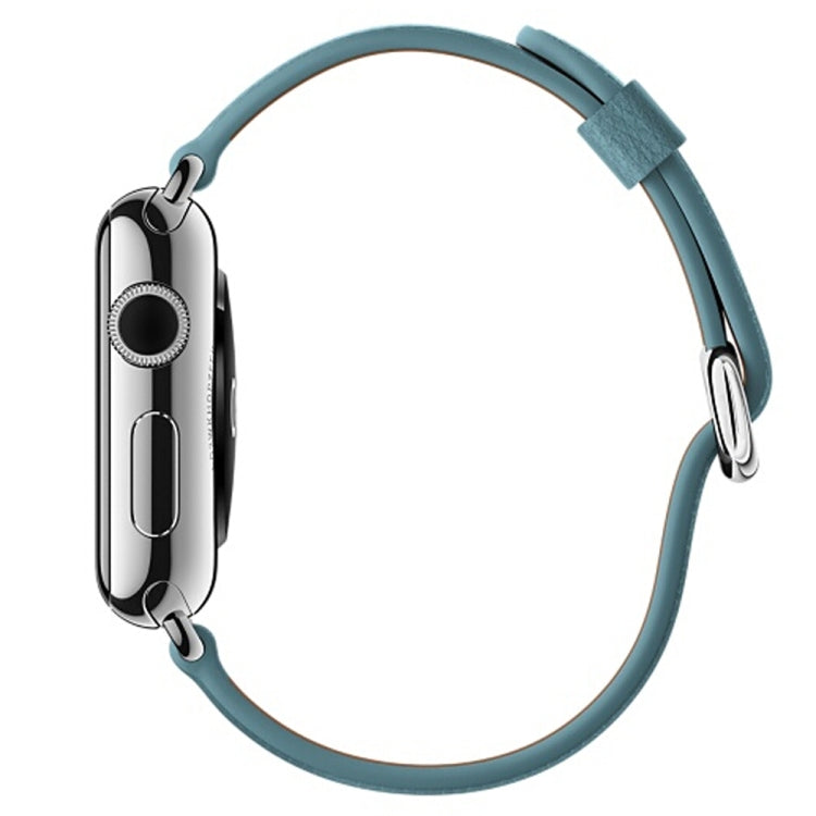 Cinturino in pelle con bottone per Apple Watch 38mm Series 3 2 1