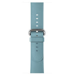 Cinturino in pelle con bottone per Apple Watch 38mm Series 3 2 1