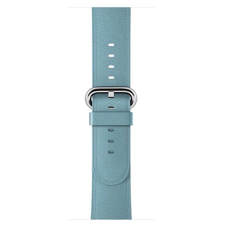 Cinturino in pelle con bottone per Apple Watch 38mm Series 3 2 1