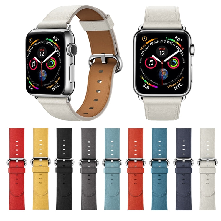 Cinturino in pelle con bottone per Apple Watch 38mm Series 3 2 1