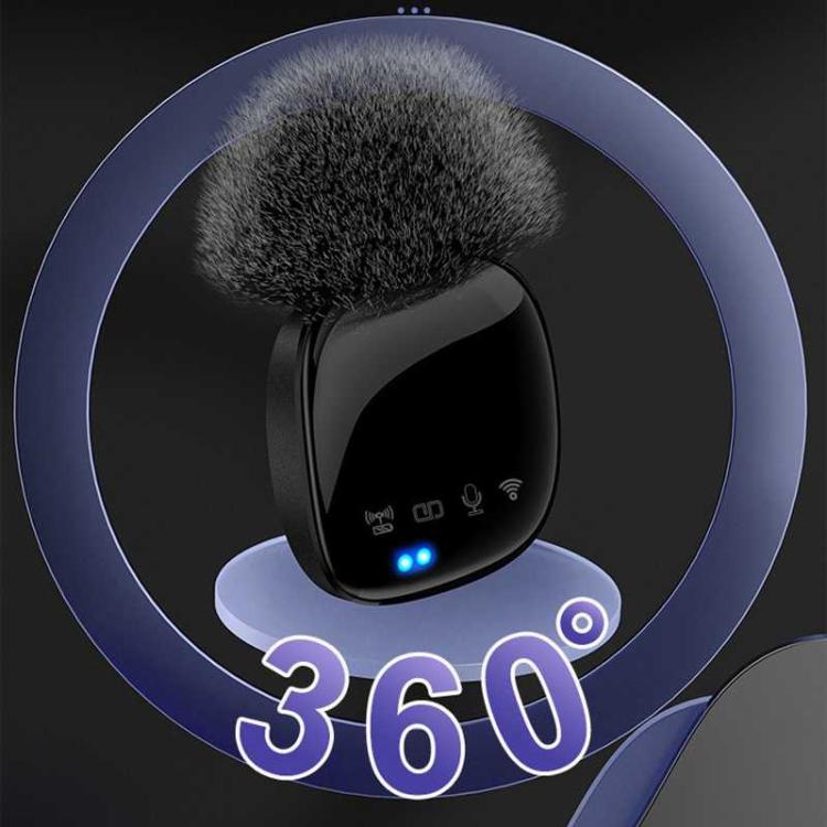 Microfono lavalier wireless 4 in 1 per smartphone e tablet