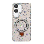 Custodia per telefono IMD a doppia faccia con supporto glitterato e strass, For Samsung Galaxy A07, For Samsung Galaxy A17 5G, For Samsung Galaxy A56 5G, For Samsung Galaxy A26 5G