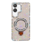 Custodia per telefono IMD a doppia faccia con supporto glitterato e strass, For Samsung Galaxy A07, For Samsung Galaxy A17 5G, For Samsung Galaxy A56 5G, For Samsung Galaxy A26 5G