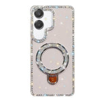 Custodia per telefono IMD a doppia faccia con supporto glitterato e strass, For Samsung Galaxy A07, For Samsung Galaxy A17 5G, For Samsung Galaxy A56 5G, For Samsung Galaxy A26 5G