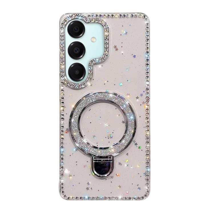 Custodia per telefono IMD a doppia faccia con supporto glitterato e strass, For Samsung Galaxy A07, For Samsung Galaxy A17 5G, For Samsung Galaxy A56 5G, For Samsung Galaxy A26 5G