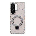 Custodia per telefono IMD a doppia faccia con supporto glitterato e strass, For Samsung Galaxy A07, For Samsung Galaxy A17 5G, For Samsung Galaxy A56 5G, For Samsung Galaxy A26 5G