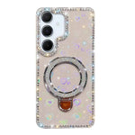 Custodia per telefono IMD a doppia faccia con supporto glitterato e strass, For Samsung Galaxy A07, For Samsung Galaxy A17 5G, For Samsung Galaxy A56 5G, For Samsung Galaxy A26 5G