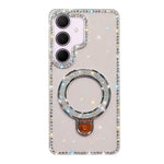 Custodia per telefono IMD a doppia faccia con supporto glitterato e strass, For Samsung Galaxy A35 5G, For Samsung Galaxy S24 Ultra 5G, For Samsung Galaxy S24+ 5G, For Samsung Galaxy S24 5G