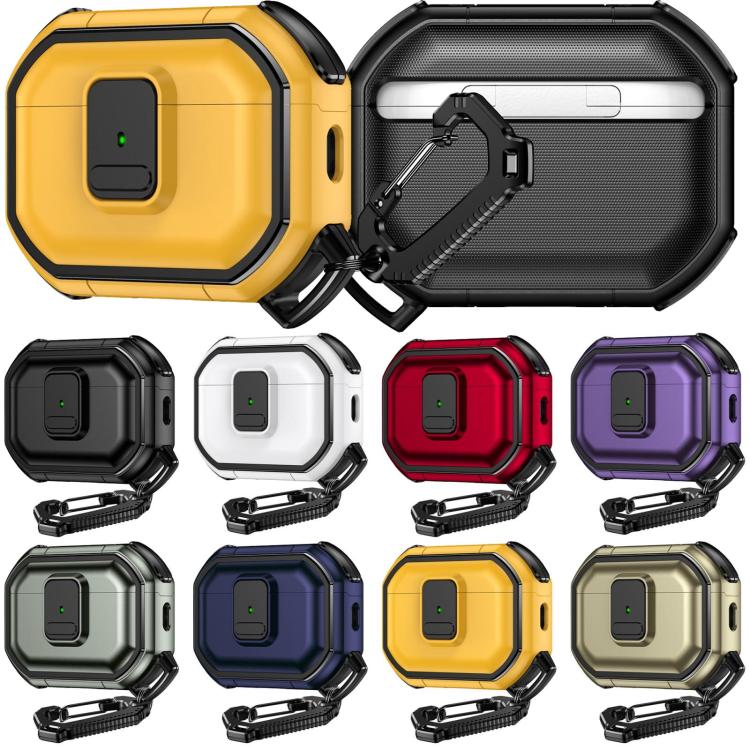 Custodia per cuffie in PC antiurto con chiusura a scatto e moschettone., For AirPods Pro 3, For AirPods Pro 2