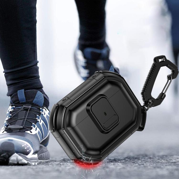 Custodia per cuffie in PC antiurto con chiusura a scatto e moschettone., For AirPods Pro 3, For AirPods Pro 2