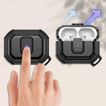 Custodia per cuffie in PC antiurto con chiusura a scatto e moschettone., For AirPods Pro 3, For AirPods Pro 2