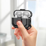 Custodia per cuffie in PC antiurto con chiusura a scatto e moschettone., For AirPods Pro 3, For AirPods Pro 2