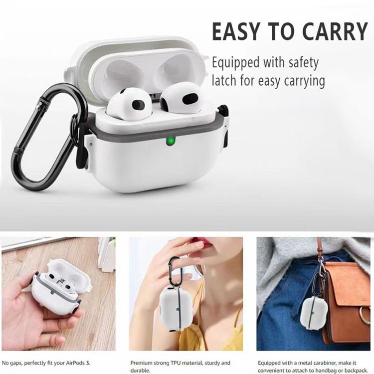 Cover protettiva per auricolari PC con interruttore a molla bilaterale e moschettone., For AirPods Pro 3, For AirPods Pro 2