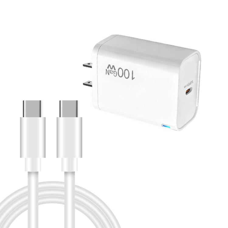 Caricabatterie TE-PD46 GaN 100W PD 45W completamente compatibile con cavo dati da Type-C a Type-C, spina USA