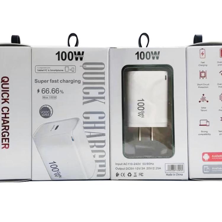 Caricabatterie TE-PD46 GaN 100W PD 45W completamente compatibile con cavo dati da Type-C a Type-C, spina USA