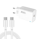 Caricabatterie TE-PD46 GaN 100W PD 45W completamente compatibile con cavo dati da Type-C a Type-C, spina UE