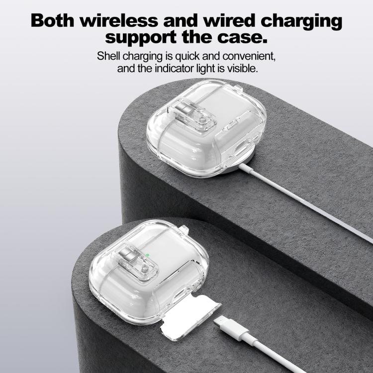 Custodia protettiva in TPU con fibbia magnetica a forma di stella e anello per le dita per auricolari., For AirPods Pro 3
