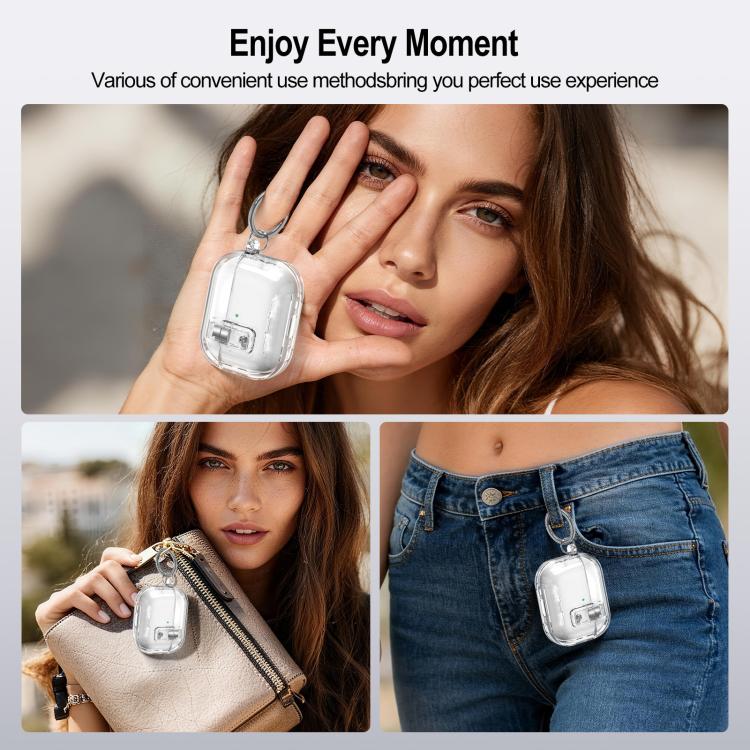 Custodia protettiva in TPU con fibbia magnetica a forma di stella e anello per le dita per auricolari., For AirPods Pro 3