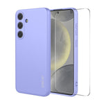 Custodia per telefono ENKAY in silicone liquido morbido antiurto con pellicola in vetro da 0,18 mm per sblocco a ultrasuoni., For Samsung Galaxy S26+ 5G, For Samsung Galaxy S26 Ultra 5G, For Samsung Galaxy S26 5G