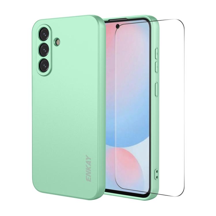 Custodia per telefono ENKAY in morbido silicone liquido antiurto con ampia pellicola protettiva sui bordi arrotondati., For Samsung Galaxy A57 5G, For Samsung Galaxy A37 5G