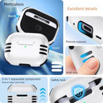 Copertura protettiva antiurto con airbag a copertura totale e anello per cordino., For AirPods Pro 2