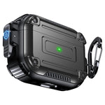 Custodia protettiva per auricolari con fibbia di sicurezza in fibra di carbonio e moschettone Armor, For AirPods Pro 2